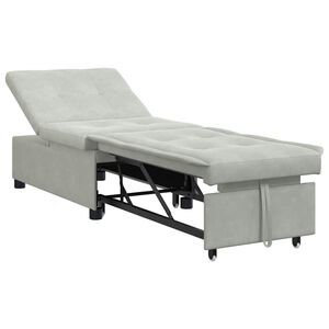 vidaXL Sofa lova &Scaron;viesiai pilka 194 x 67 x 82 cm Aksomas