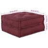 vidaXL Modulinė sofa 2 pcs Raudonmedis 140 x 70 x 36 cm audinys