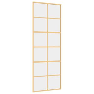 vidaXL Stumdomos durys, auksinės, 76x205cm, ESG stiklas ir aliuminis