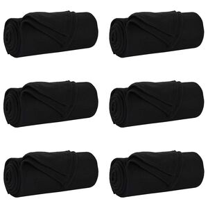 vidaXL Mesti antklodės 6 vnt. Juoda 270 x 240 cm 5.08 kg Flysas