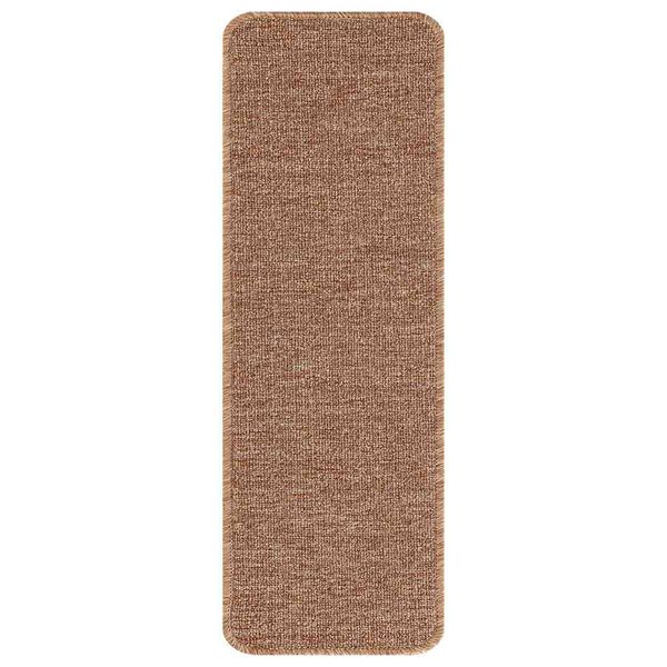 vidaXL Slydimui atsparūs laiptų kilimėliai 15 pcs Geltona 60 x 25 cm