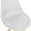 vidaXL Pasukamos valgomojo kėdės, 6vnt., baltos spalvos, PP