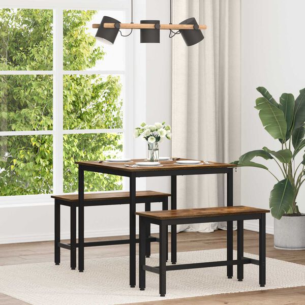 vidaXL Valgomieji stalai METALAS