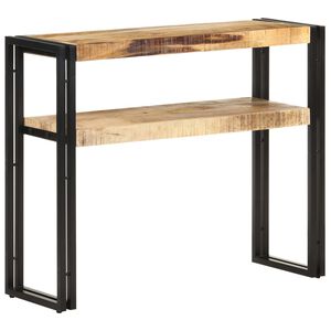 vidaXL Konsolinis staliukas, 90x30x75cm, neapdorota mango mediena