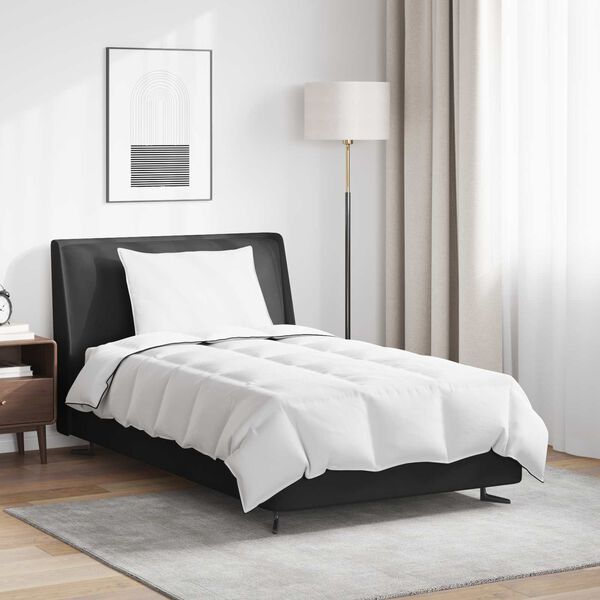 vidaXL Žiemos antklodė su pagalve 2 pcs Balta Plunksna