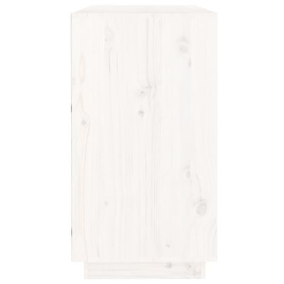 vidaXL Šoninė spintelė, balta, 100x40x75cm, pušies medienos masyvas