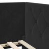 vidaXL Kampinė lovos konstrukcija Juoda 90 x 200 cm Aksomas