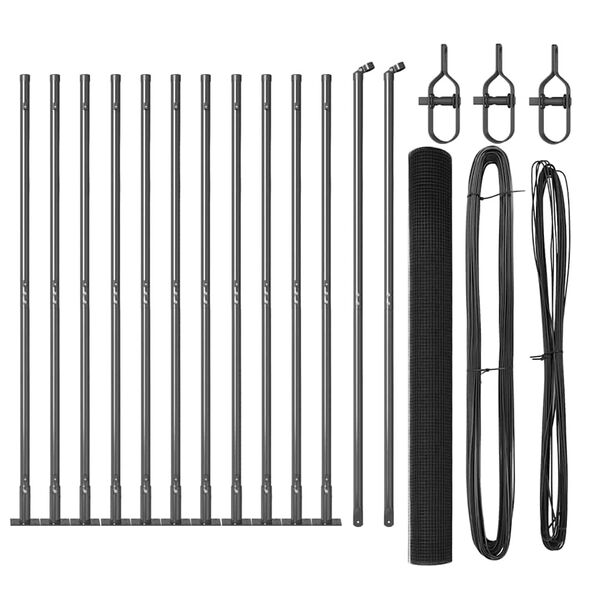 vidaXL Tvorelės stulpas Pilka 50 x 1,4 m (19 x 19 mm tinklas)