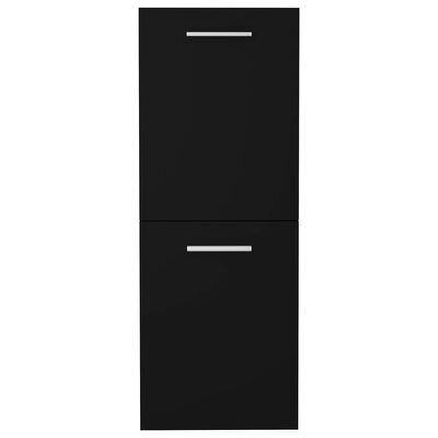 vidaXL Vonios kambario spintelė, juodos spalvos, 30x30x80cm, MDP