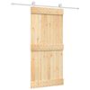 vidaXL Slankios durys Natūrali ir Balta 95 x 210 cm