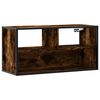 vidaXL Televizoriaus spintelė, dūminė, 80x31x39,5cm, mediena/metalas