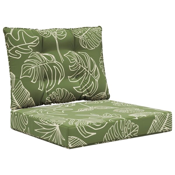 vidaXL Lauko sofa pagalvėlė 2 pcs Lapų dizainas Poliesteris