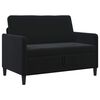 vidaXL Sofa su saugojimo vieta Juoda 122 x 78 x 87 cm Poliesteris