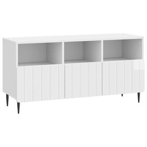 vidaXL Televizoriaus spintelė Itin blizgi balta 102 x 34,5 x 50 cm