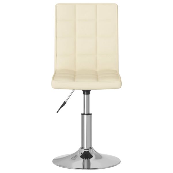 vidaXL Pasukamos valgomojo kėdės, 4vnt., kreminės spalvos, audinys