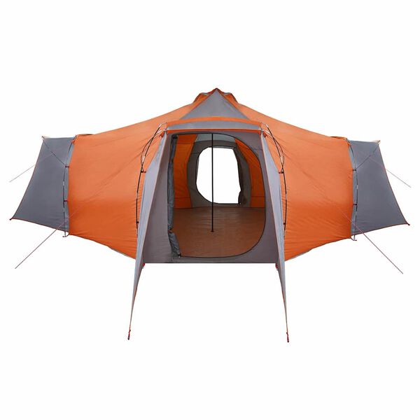 vidaXL Tipi palapinė Pilka ir oranžinė 492 x 492 x 275 cm audinys