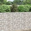 vidaXL Gabiono vazonas, 100x20x100cm, galvanizuotas plienas, auk&scaron;tas