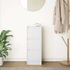 vidaXL &Scaron;oninė spintelė, baltos spalvos, 29,5x34x76cm, apdirbta mediena