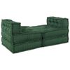 vidaXL Modulinė sofa 4 pcs Žalia audinys