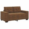 vidaXL Sofa 3 pcs Ruda 221 x 80 x 80 cm Lino mi&scaron;inio audinys