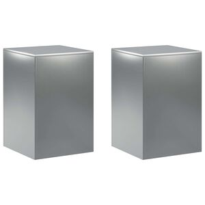 vidaXL Augalų stovas 2 pcs Sidabrinė 40 x 40 x 60 cm
