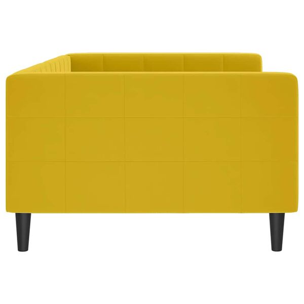 vidaXL Sofa, geltonos spalvos, 100x200cm, aksomas
