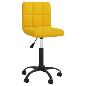 vidaXL Pasukama biuro kėdė, garstyčių geltonos spalvos, aksomas