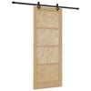 vidaXL Slankios durys Natūrali ir juoda 86 x 211 cm