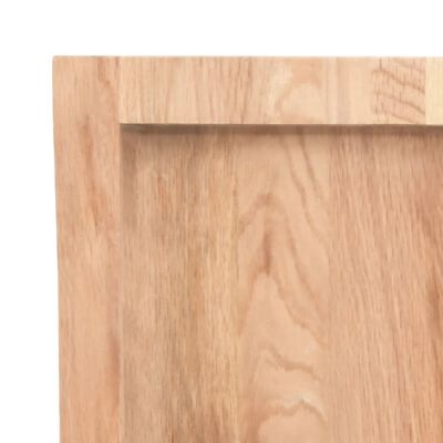 vidaXL Vonios stalviršis, šviesiai rudas, 220x40x(2–6)cm, mediena