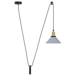 vidaXL Pakabinamas lempos, auk&scaron;tis reguliuojamas, E27, &Oslash; 22cm, metalas