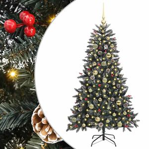 vidaXL Dirbtinė Kalėdų eglutė Žalia 150 cm PVC, plastikas ir plienas