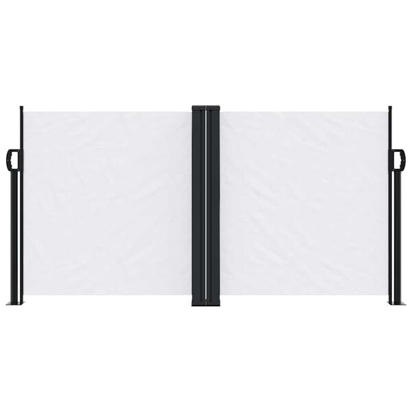 vidaXL I&scaron;traukiama &scaron;oninė pertvara, baltos spalvos, 120x1000cm
