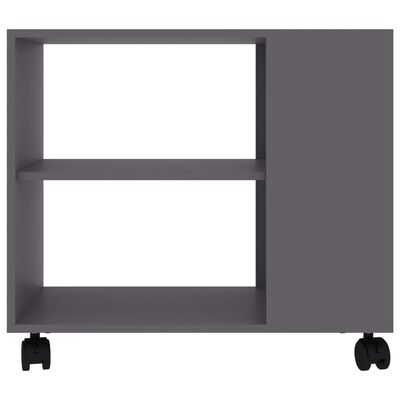 vidaXL Šoninis staliukas, pilkos spalvos, 70x35x55cm, mediena