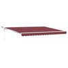 vidaXL Automatinė i&scaron;traukiama markizė su LED, bordo spalvos, 400x300cm