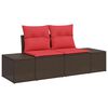 vidaXL Sodo sofa su pagalve 184 x 62 x 69 cm poliratanas