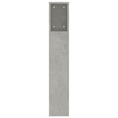 vidaXL Galvūgalis-spintelė, betono pilkos spalvos, 200x18,5x104,5cm