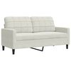 vidaXL Dvivietė sofa, kreminės spalvos, 140cm, aksomas