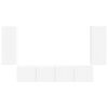 vidaXL TV sieninio kabineto komplektas 4 pcs Balta Apdirbta mediena