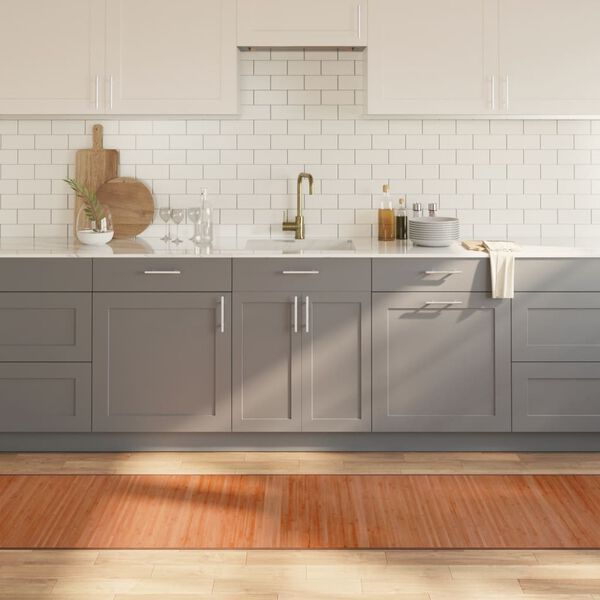 vidaXL Kilimas, rudos spalvos, 70x400cm, bambukas, stačiakampis