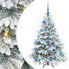 vidaXL Dirbtinė Kalėdų eglutė su 150 LED Balta 120 cm PE ir PVC
