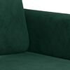 vidaXL Dvivietė sofa, tamsiai žalios spalvos, 140cm, aksomas