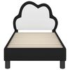 vidaXL Vaikiška Lovo Rėmas su Galvūgaliu Juoda 70 x 140 cm PU