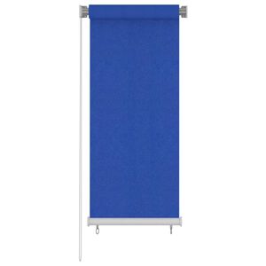 vidaXL Lauko roletas, 65 (plotis) x 140 (auk&scaron;tis) cm, mėlynos spalvos, HDPE