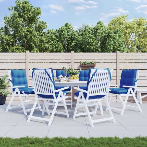 vidaXL Kėdės pagalvėlės, 6vnt., karali&scaron;kos mėlynos, oksfordo audinys