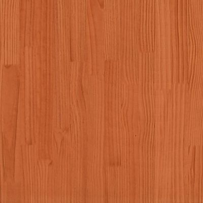 vidaXL Lovos rėmas, vaško rudas, 120x190cm, pušies medienos masyvas