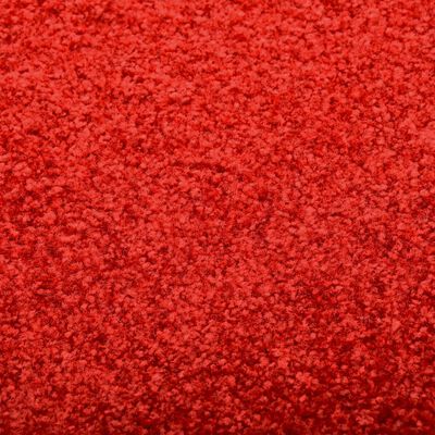 vidaXL Durų kilimėlis, raudonos spalvos, 90x150cm, plaunamas