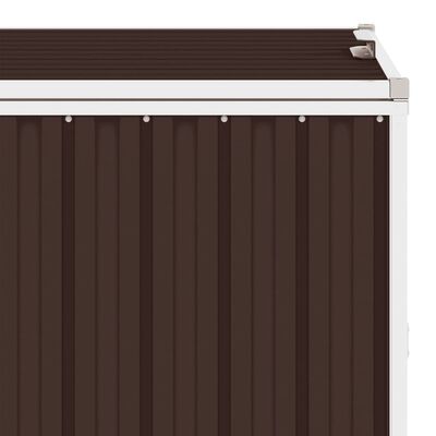 vidaXL Konteinerio stoginė, rudos spalvos, 72x81x121cm, plienas