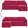 vidaXL Sofa Vyno raudona 198 x 134 x 80 cm Aksomas