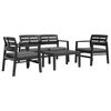 vidaXL Lauko poilsio baldų komplektas, 4d., antrac. sp., plastikas