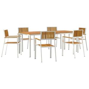 vidaXL Lauko valgomojo komplektas 7 vnt. 200 x 90 x 75 cm
